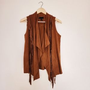 Jeans by Buffalo Faux Suede Vest with Tassels Size Medium
